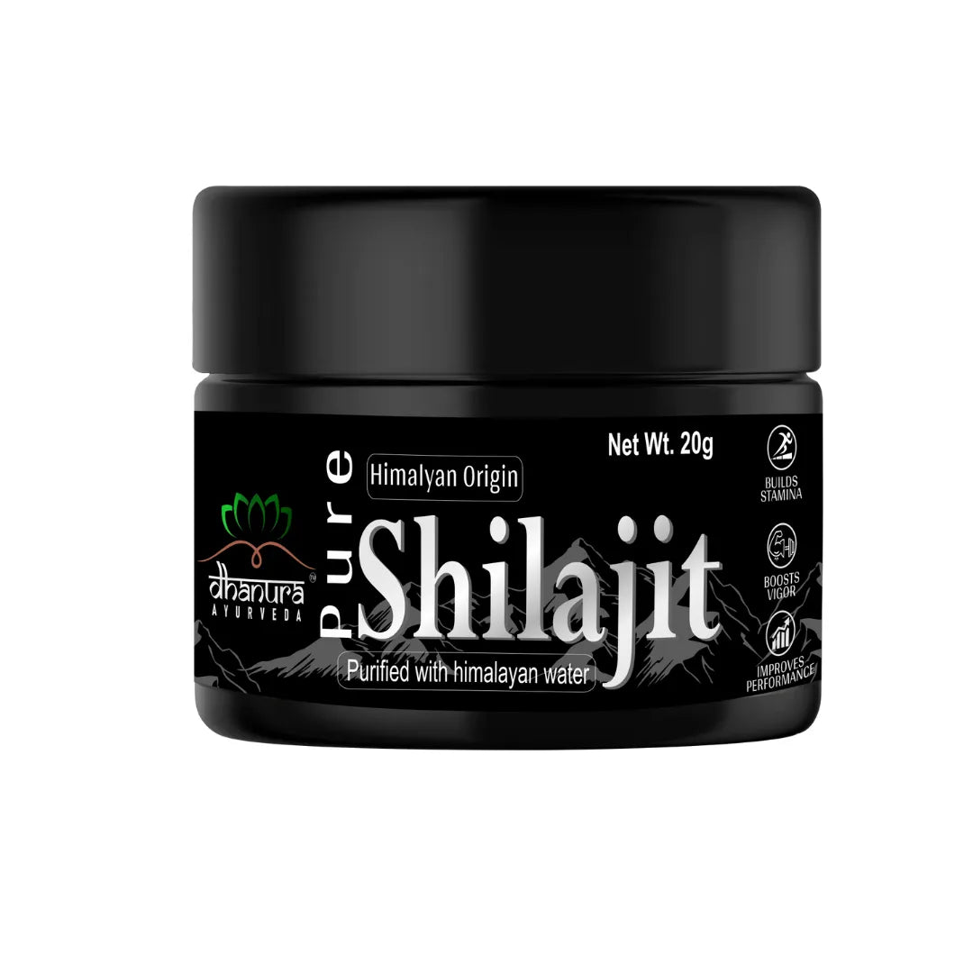 Dhanura Pure Himalayan Shilajit Resin - 85+ Minerals, 75% Fulvic (20 Gram)